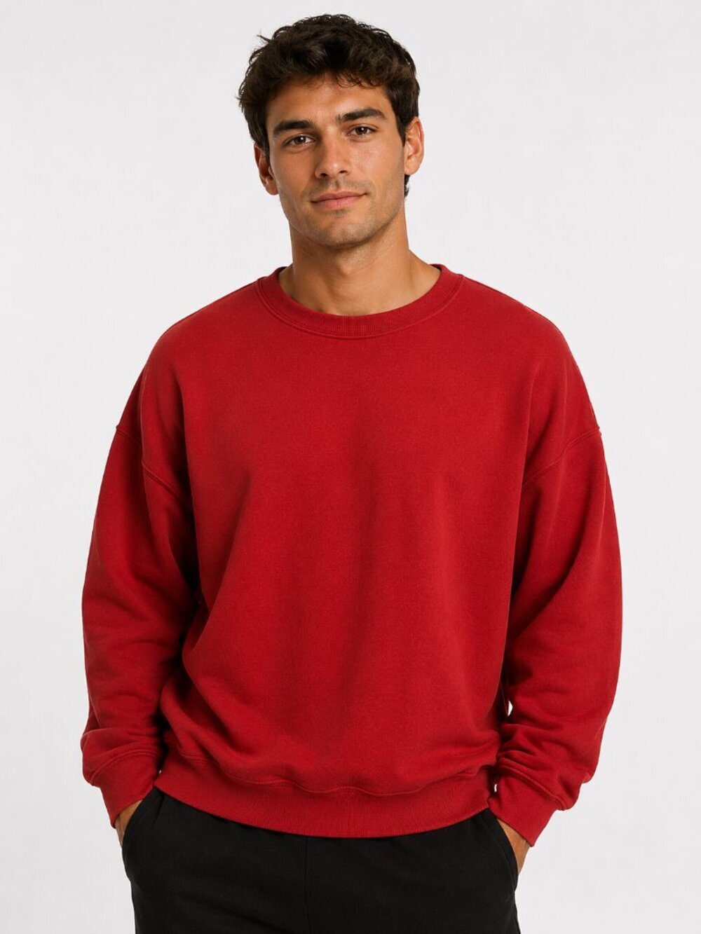 3/$20 Bundle 🌈Fruit of the Loom Red Fleece Crewneck Sweatshirt Men’s Large